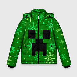 Куртка зимняя для мальчика ЗИМНИЙ MINECRAFT, цвет: 3D-черный
