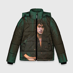 Куртка зимняя для мальчика ВИКТОР ЦОЙ, цвет: 3D-светло-серый