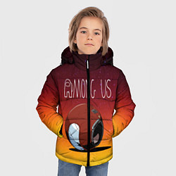 Куртка зимняя для мальчика Among Us Crewmate Z, цвет: 3D-черный — фото 2