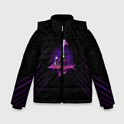 Куртка зимняя для мальчика Киберпанк 2077, цвет: 3D-светло-серый