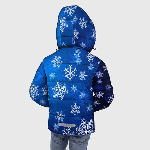 Зимняя куртка для мальчика Новый Год Снежинки / 3D-Черный – фото 4