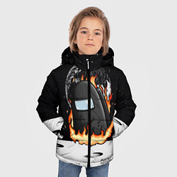 Куртка зимняя для мальчика Among Us fire, цвет: 3D-светло-серый — фото 2