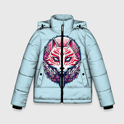 Куртка зимняя для мальчика Киса Сакура, цвет: 3D-светло-серый