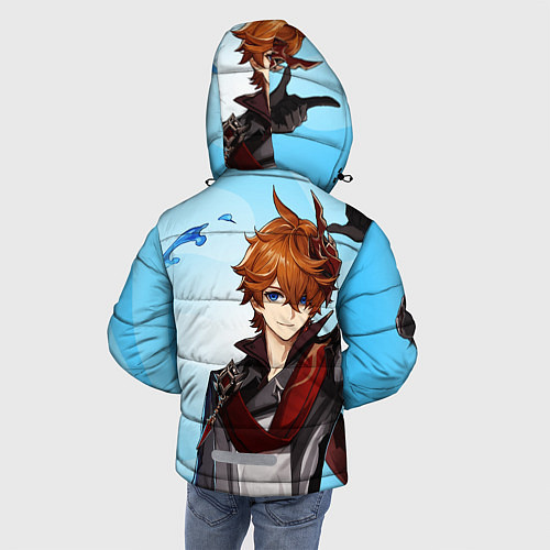 Зимняя куртка для мальчика GENSHIN IMPACT, ТАРТАЛЬЯ / 3D-Черный – фото 4
