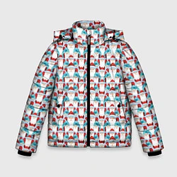 Куртка зимняя для мальчика Дед Мороз, цвет: 3D-черный