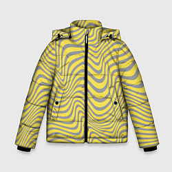 Куртка зимняя для мальчика Волны Года, цвет: 3D-черный