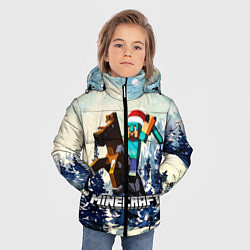 Куртка зимняя для мальчика Зимний Майнкрафт, цвет: 3D-черный — фото 2