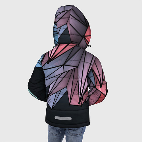 Зимняя куртка для мальчика ГеометриЧеский Рисунок / 3D-Черный – фото 4