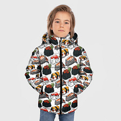 Куртка зимняя для мальчика Котики Суши, цвет: 3D-светло-серый — фото 2