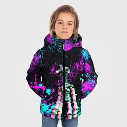 Куртка зимняя для мальчика Siren Head - Ultra Glitch, цвет: 3D-красный — фото 2