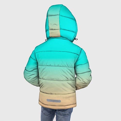 Зимняя куртка для мальчика Новогодний лис градиент / 3D-Черный – фото 4