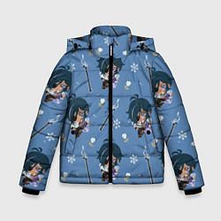 Куртка зимняя для мальчика Genshin Impact, цвет: 3D-светло-серый