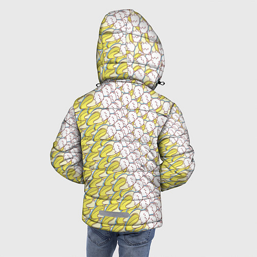 Зимняя куртка для мальчика Банана-котики / 3D-Черный – фото 4