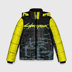 Зимняя куртка для мальчика Город CYBERPUNK 2077