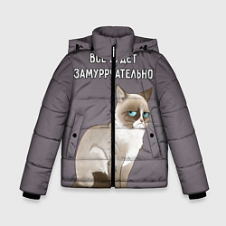 Зимняя куртка для мальчика Грустный кот