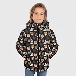 Куртка зимняя для мальчика Много котов, цвет: 3D-черный — фото 2