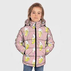 Куртка зимняя для мальчика Кот и банан, цвет: 3D-черный — фото 2