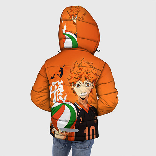 Зимняя куртка для мальчика ВОЛЕЙБОЛ!! HAIKYUU!! / 3D-Черный – фото 4