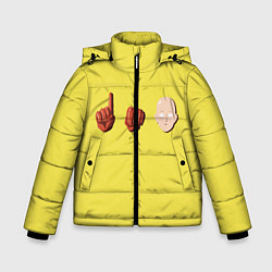 Куртка зимняя для мальчика Сайтама One Punch Man, цвет: 3D-черный
