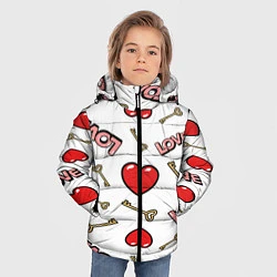 Куртка зимняя для мальчика Valentines Day, цвет: 3D-черный — фото 2