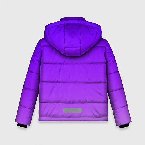 Зимняя куртка для мальчика Фиолетовый космос / 3D-Светло-серый – фото 2