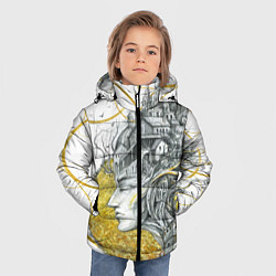 Куртка зимняя для мальчика Мечты города, цвет: 3D-черный — фото 2