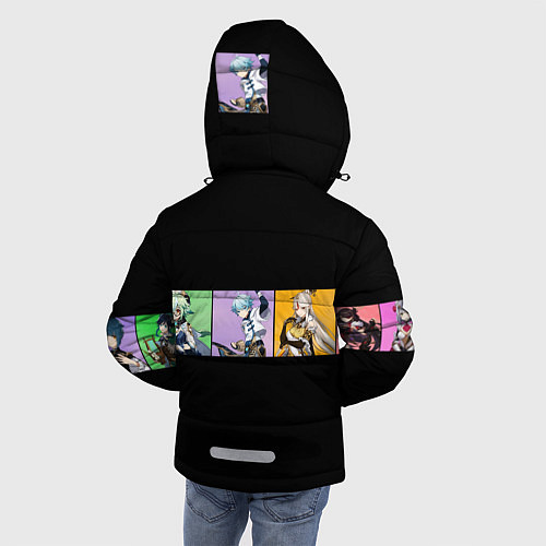 Зимняя куртка для мальчика Genshin Impact - Полоса / 3D-Черный – фото 4