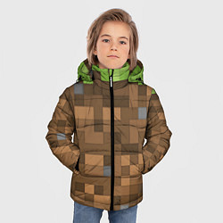 Куртка зимняя для мальчика Minecraft камуфляж, цвет: 3D-черный — фото 2