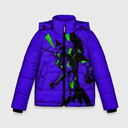 Куртка зимняя для мальчика Евангилион, цвет: 3D-черный