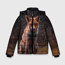 Куртка зимняя для мальчика Хищная лисица, цвет: 3D-черный