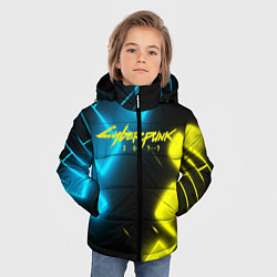 Куртка зимняя для мальчика CYBERPUNK2077 КИБЕРПАНК, цвет: 3D-красный — фото 2