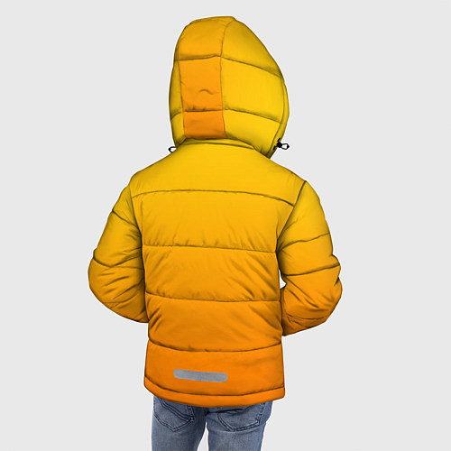 Зимняя куртка для мальчика Оранжевый градиент / 3D-Черный – фото 4
