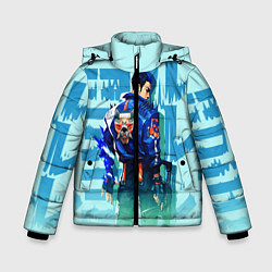 Куртка зимняя для мальчика ВАЛОРАНТ, цвет: 3D-черный