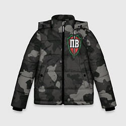 Куртка зимняя для мальчика Пограничные войска, цвет: 3D-черный