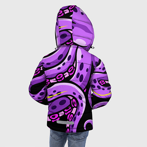 Зимняя куртка для мальчика Кровожадный осьминог / 3D-Черный – фото 4