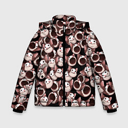 Куртка зимняя для мальчика Popping cats, цвет: 3D-красный