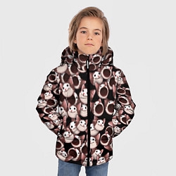 Куртка зимняя для мальчика Popping cats, цвет: 3D-черный — фото 2