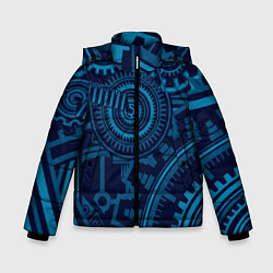 Куртка зимняя для мальчика Steampunk Mechanic Blue, цвет: 3D-светло-серый