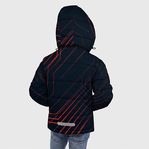 Зимняя куртка для мальчика CYBERPUNK 2077 samurai / 3D-Красный – фото 4