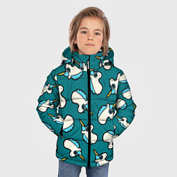 Куртка зимняя для мальчика Крутые Единороги, цвет: 3D-красный — фото 2