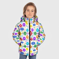 Куртка зимняя для мальчика Чакры, цвет: 3D-черный — фото 2