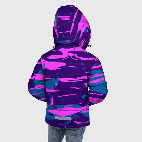 Зимняя куртка для мальчика CYBERSTYLE NEON CAMOUFLAGE / 3D-Черный – фото 4