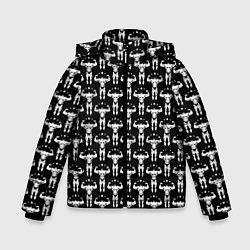 Куртка зимняя для мальчика Фитнес, цвет: 3D-черный
