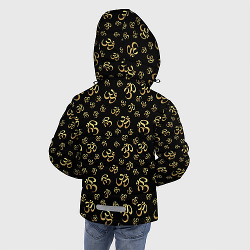 Зимняя куртка для мальчика Мантра ОМ / 3D-Черный – фото 4