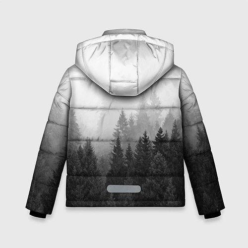 Зимняя куртка для мальчика Туманный лес / 3D-Светло-серый – фото 2
