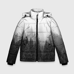 Куртка зимняя для мальчика Туманный лес, цвет: 3D-светло-серый