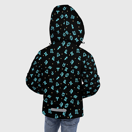 Зимняя куртка для мальчика Знаки Зодиака / 3D-Черный – фото 4