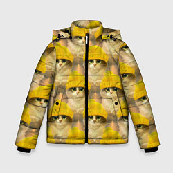 Куртка зимняя для мальчика Котята, цвет: 3D-красный