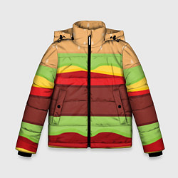 Куртка зимняя для мальчика Бургер, цвет: 3D-светло-серый