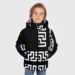 Куртка зимняя для мальчика Геометрический Минимализм, цвет: 3D-черный — фото 2
